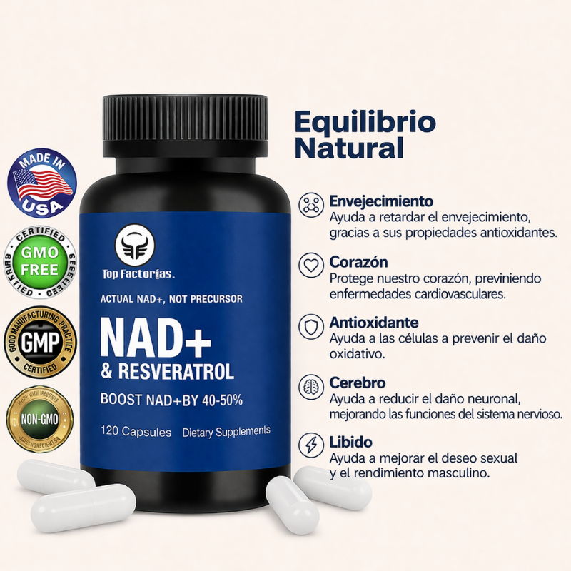 NAD+ Energía que se siente. Potencia que se nota.