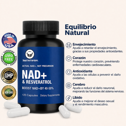 NAD+ Energía que se siente. Potencia que se nota.